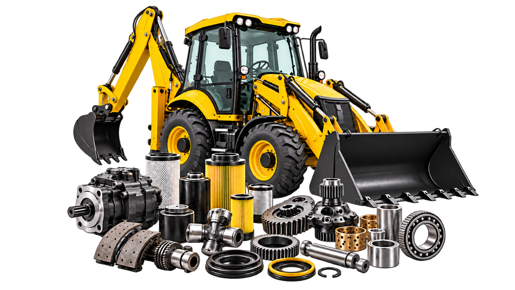 Экскаватор-погрузчик JCB и запчасти