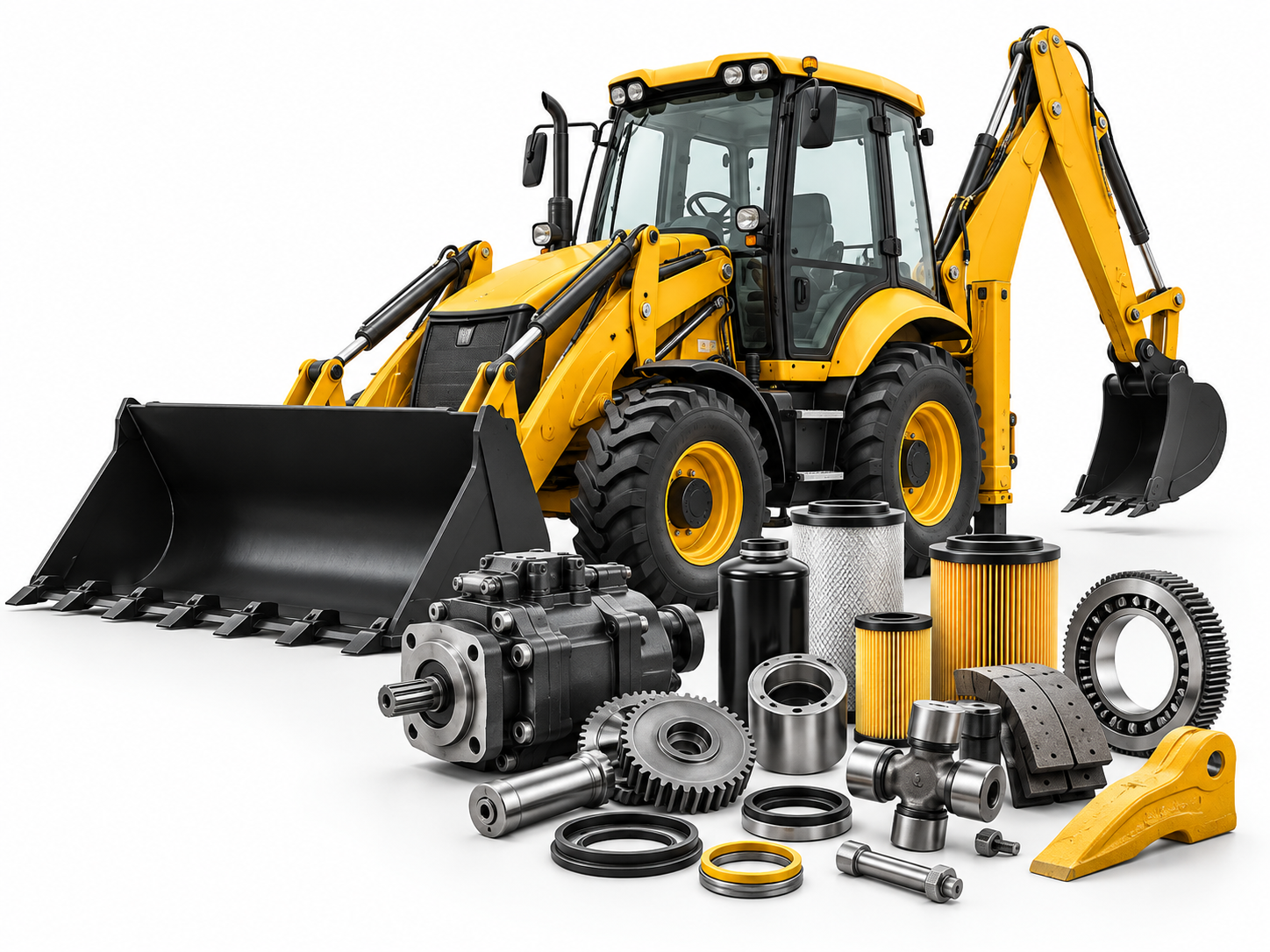 Экскаватор-погрузчик JCB и запчасти